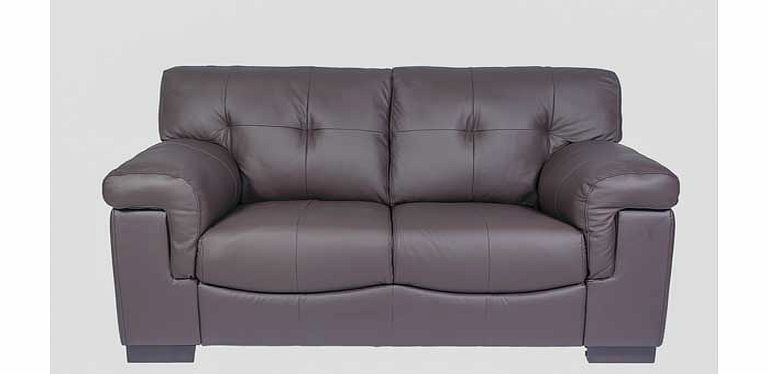 Unbranded Marcello Regular Leather Sofa - Chocolate