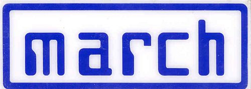 MARCH Plastic backed Logo Sticker Small (10cm x 3cm)