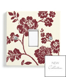 Personalise your room with Laura Ashley designed switch plates. Wallpaper to match.