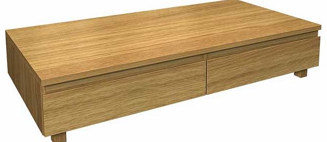 Marco 2 Drawer Coffee Table - Oak Veneer