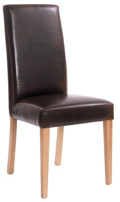 Mare Brown Split Leather Dining Chair