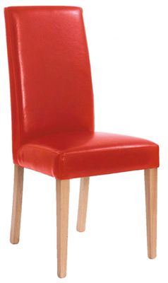 Mare Red Dining Chair - Fully Upholstered