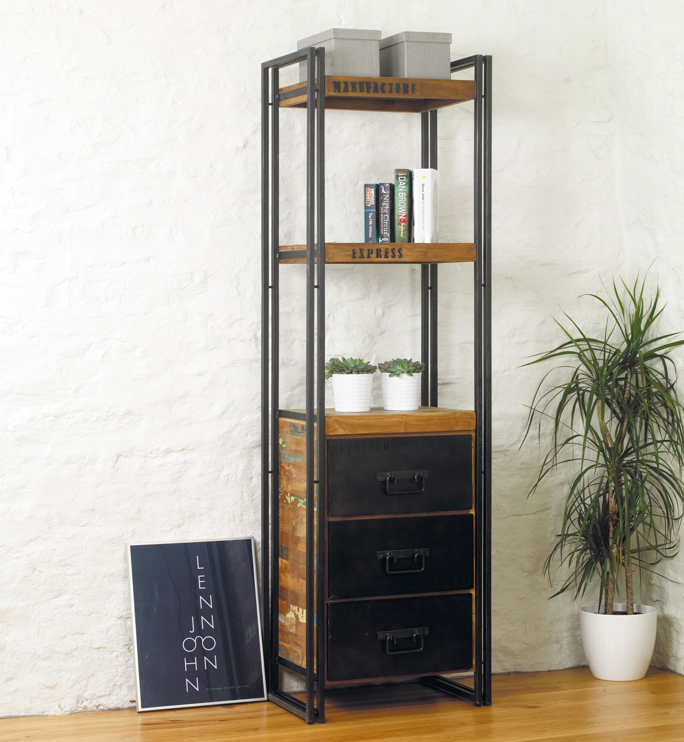 Unbranded Marhatta Alcove Bookcase with Drawers