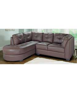 An attractive, comfortable and durable structure upholstered in corrected grain leather.Foam-filled