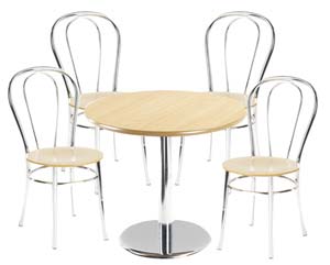 Unbranded Markdorf low round table and 4 chairs bistro set