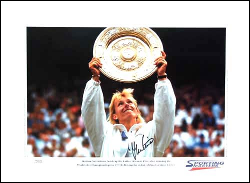 Unbranded Martina Navratilova signed limited edition print