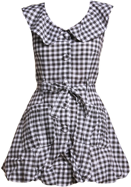 Unbranded Maryanne checked bubble hem dress