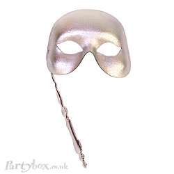 Mask - Stick - Grand Soiree - Silver