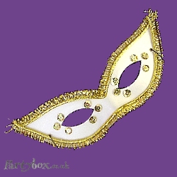 Mask - Winged - Fiesta - White