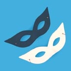 Mask - Winged - Flyaway - Assorted Black or White