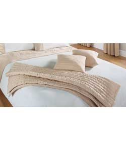 Unbranded Mason Throw and Cushion Cover Set - Taupe