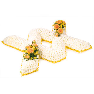 A large double kiss with two flower clusters.