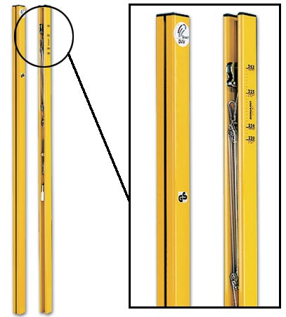 Super stable special aluminium profile 80x80mm, yellow plastic coated