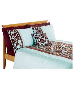 Unbranded Matilda Flock Duvet Set Duck Egg Single Bed