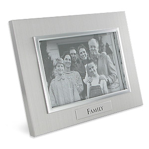 Unbranded Matt and Shiny Silver Family Photo Frame