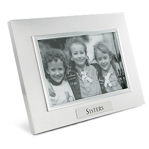 Unbranded Matt and Shiny Silver Sisters Photo Frame