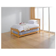 Unbranded Matt Rubberwood Single Bed with Guest Bed with