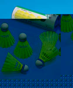 This is a highly visible durable cork based synthetic shuttlecock that peaks drops and spins for gre