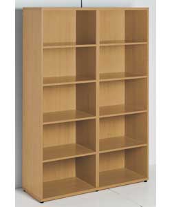 Unbranded Maximo Oak Effect Tall Double Bookcase