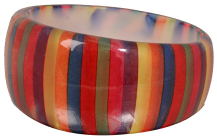 Unbranded Mbali Striped Perspex Bangle