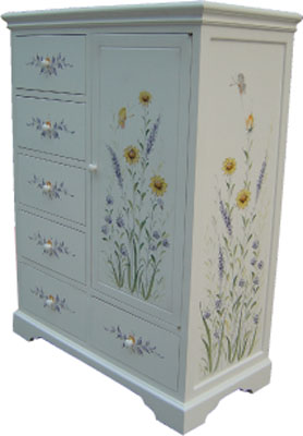 MEADOW GRASS 6 DRAWER / 1 DOOR COMBINATION PINE