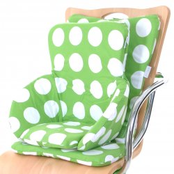Unbranded Mebby K1 Highchair Cushion Pack Lime Circles