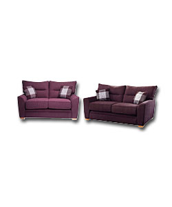 Medeline 2 Piece Suite Aubergine