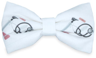 Unbranded Medical Supplies Cream Bow Tie