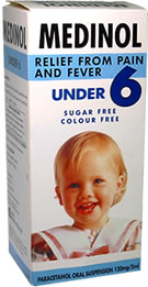 Medinol Under 6 Paracetamol Oral Suspension 140ml