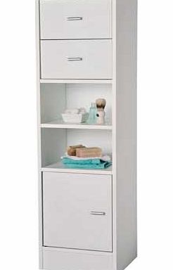 Unbranded Medium 2 Drawer Bathroom Storage Unit - White