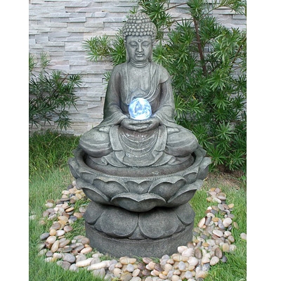 Unbranded Medium Buddha with Crystal Ball Water Feature
