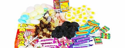 Enjoy working your way through this variety of timeless goodies, including parma violets, fried eggs, flying saucers and candy sticks. They say the way to someones heart is through the stomach and with this array of sugary goods; it is bound to find