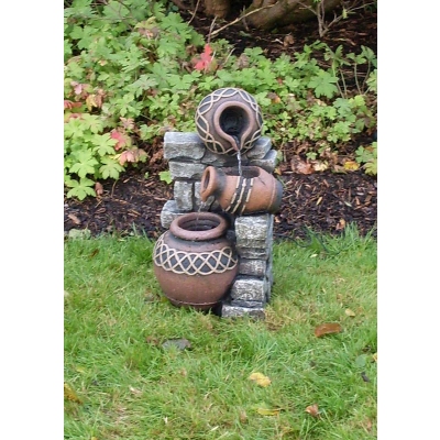 Unbranded Medium Decorative Pots On Brick Water Feature