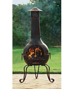 Cast iron log grate.Ash drawer and wrought iron legs. Weight 16kg. Height 135cm.1 to 2 person assemb