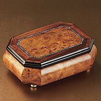Medium Wooden Octagonal Jewellery Box