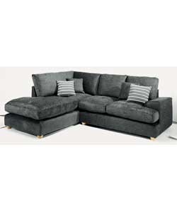 Unbranded Megan Left Hand Corner Group - Charcoal