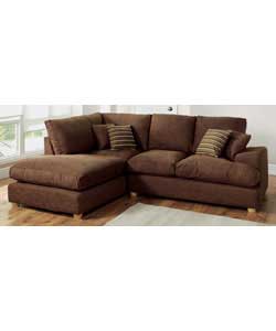 Unbranded Megan Left Hand Corner Group - Chocolate