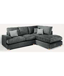 Unbranded Megan Right Hand Corner Group - Charcoal