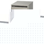 Melamine Faced 3 Drawer Filing Cabinet-Grey