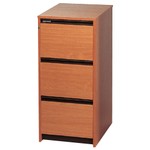 Melamine Faced 3 Drawer Filing Cabinet-Sapele