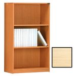 Melamine Faced 3 Shelf Bookcase-Beech