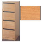 Melamine Faced 4 Drawer Filing Cabinet-Cherry