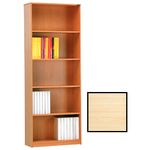 Melamine Faced 5 Shelf Bookcase-Beech