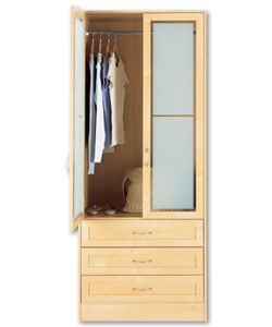 Melbourne 2 Door 3 Drawer Glass Robe