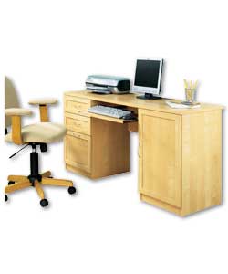 Melbourne Contemporary Desk - Golden Birch Effect