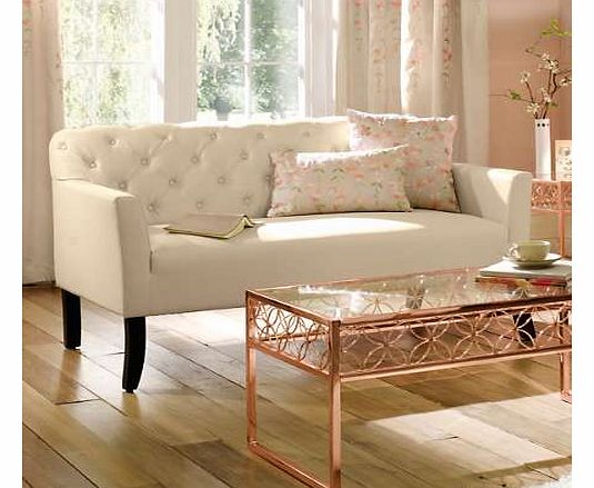 This stunning furniture has been designed exclusively for us, making it even more special! Beautiful ivory faux leather and contemporary styling with button back detailing. Suited to any style of home and decor and can be placed in almost any room in
