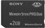Unbranded Memory Stick PRO DUO For Sony   DUO Adapter - 2GB - Sony