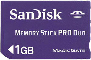 Unbranded Memory Stick Pro Duo For Sony - 1GB - Sandisk - PRICE SMASH!