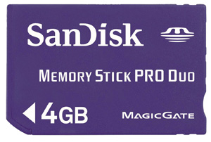 Memory Stick Pro Duo For Sony - 4GB - Sandisk - AMAZING PRICE!