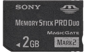 Unbranded Memory Stick PRO DUO For Sony (Mark 2)   DUO Adapter - 2GB - Sony